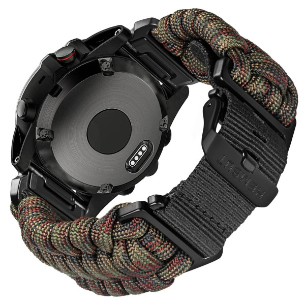 Ремінець для годинника Hemsut HGA145 Rugged Paracord Military Garmin 22 mm фото 1