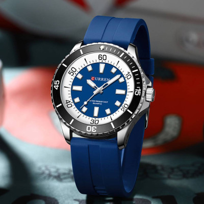 Curren 8448 Silver-Blue