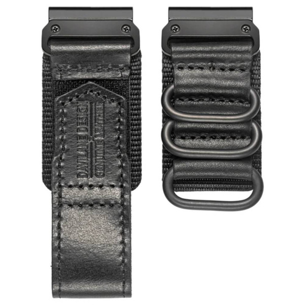 Ремінець для годинника Hemsut HGA137 Mens leather Garmin Black 22 mm фото 1