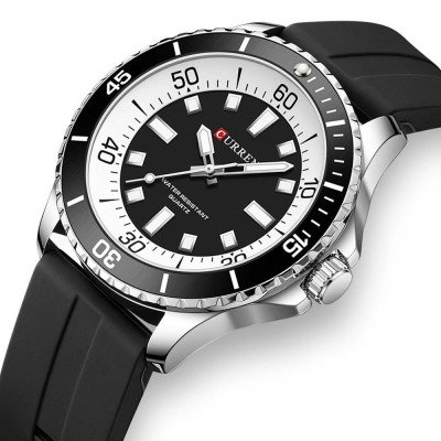 Curren 8448 Silver-Black