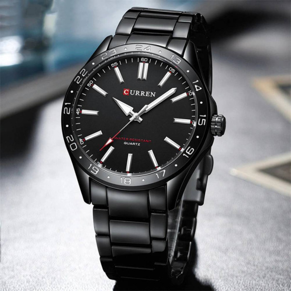 Чоловічий годинник Curren 8452 All Black фото 3