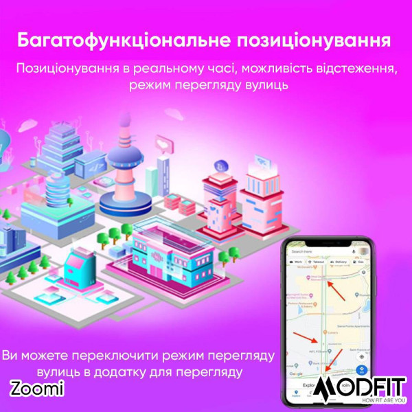 Розумний дитячий годинник Modfit Zoomi All Black фото 14