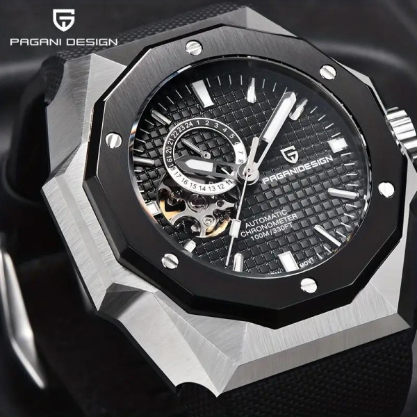 Чоловічий годинник Pagani Design PD-YS010 Silver-Black-Black фото 3