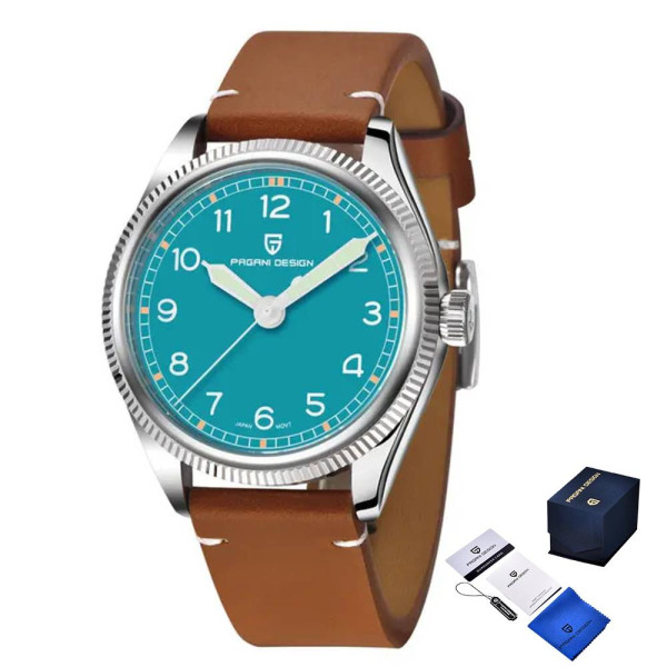 Мужские часы Pagani Design PD-1765 Silver-Blue-Brown фото 1