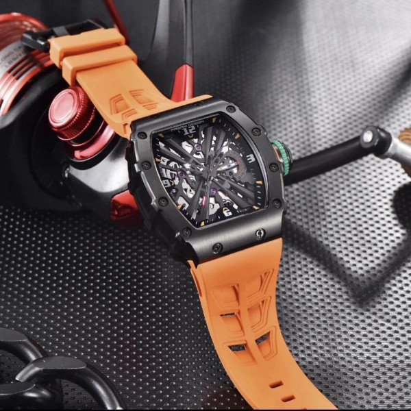 Чоловічий годинник Pagani Design PD-1738 Black-Orange фото 5