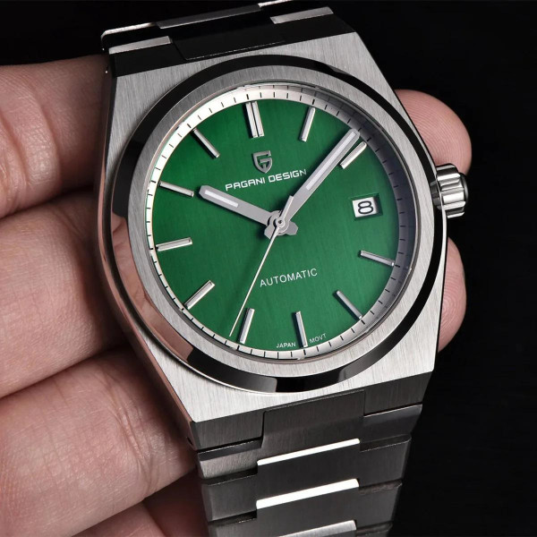 Чоловічий годинник Pagani Design PD-1753 Silver-Green фото 5