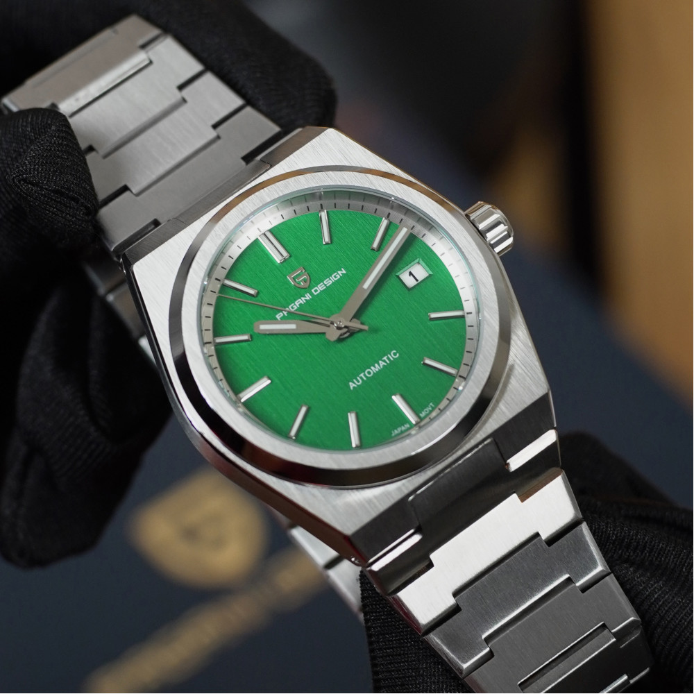⌚Купить Мужские часы Pagani Design PD-1753 Silver-Green за 5 730
