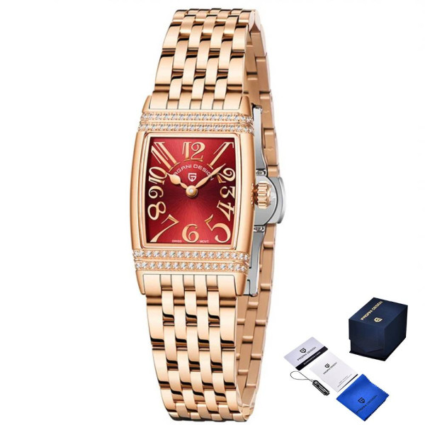 Женские часы Pagani Design PD-1737 RoseGold-Red фото 1