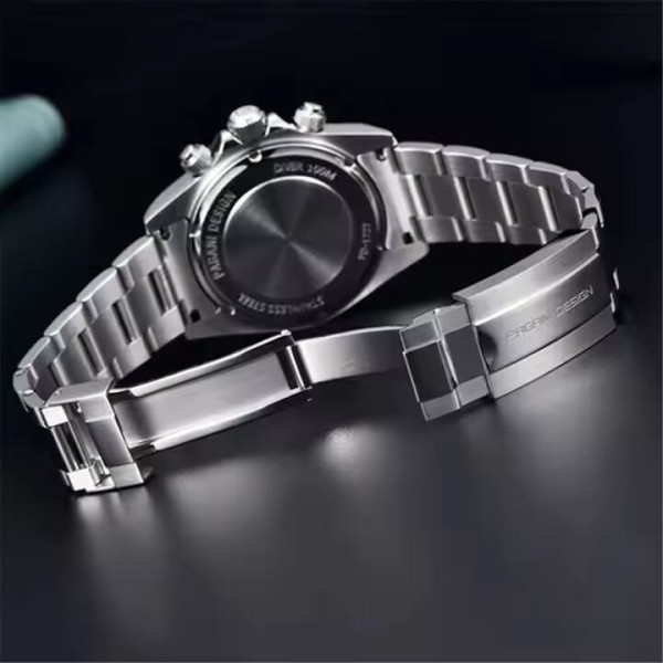 Чоловічий годинник Pagani Design PD-1727 Silver-Green фото 5