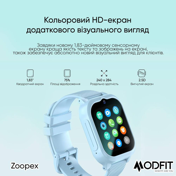 Розумний дитячий годинник Modfit Zoopex Pink фото 16