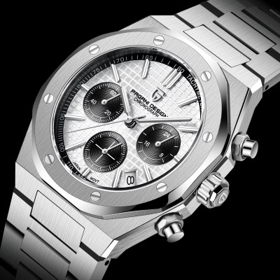 Мужские часы Pagani Design PD-1707 Silver-Black
