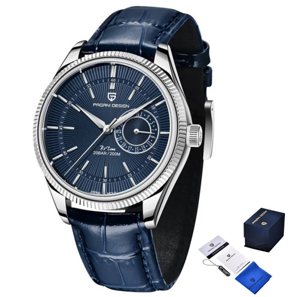 Чоловічий годинник Pagani Design PD-1689 Silver-Blue-Blue фото 1