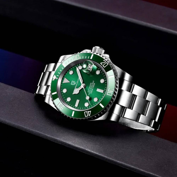 Мужские часы Pagani Design PD-1661 Silver-Green фото 7