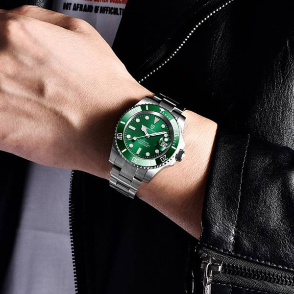 Мужские часы Pagani Design PD-1661 Silver-Green фото 10