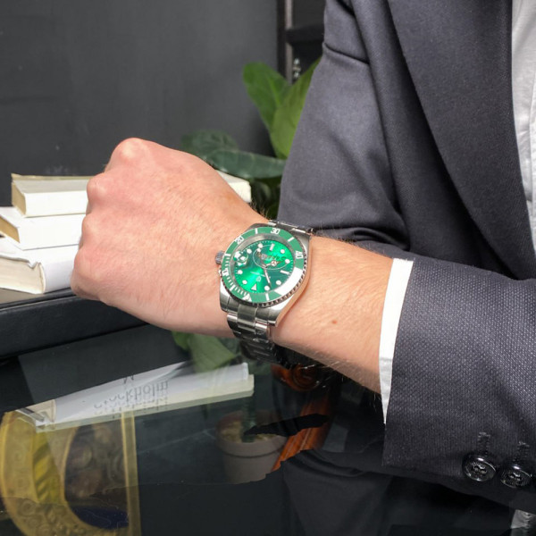 Мужские часы Pagani Design PD-1661 Silver-Green фото 11