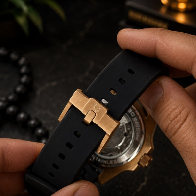 Мужские часы Pagani Design PD-1651 Gold-Black Silicone
