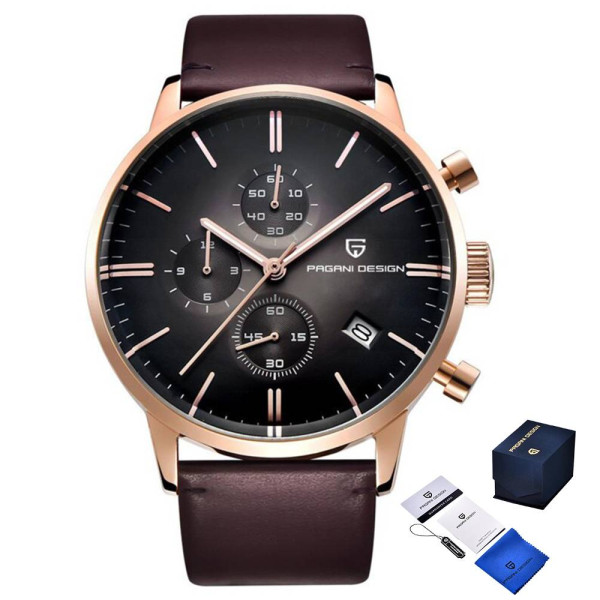 Мужские часы Pagani Design PD-2720 Gold-Black-Brown фото 1