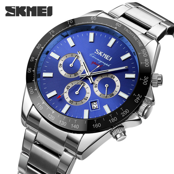 Чоловічий годинник Skmei 9259SIBU Silver-Blue фото 3