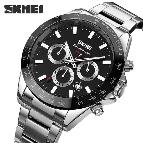 Чоловічий годинник Skmei 9259SIBK Silver-Black фото 3