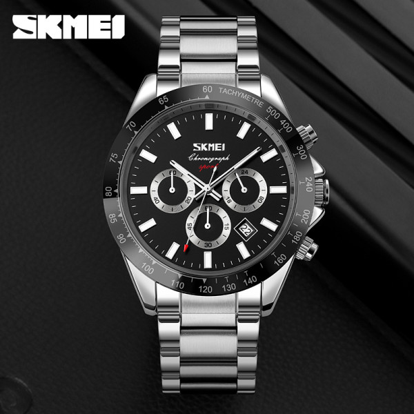 Чоловічий годинник Skmei 9259SIBK Silver-Black фото 4