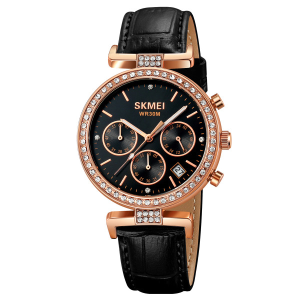 Женские часы Skmei 2089RGBK Rose Gold-Black фото 1