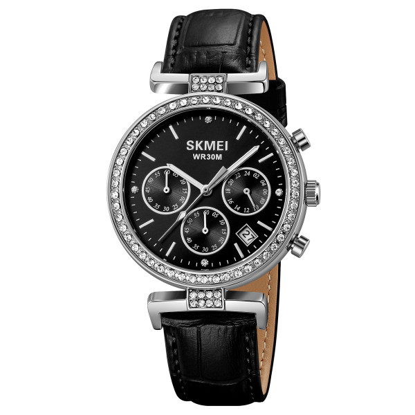 Жіночий годинник Skmei 2089SIBK Silver-Black фото 1