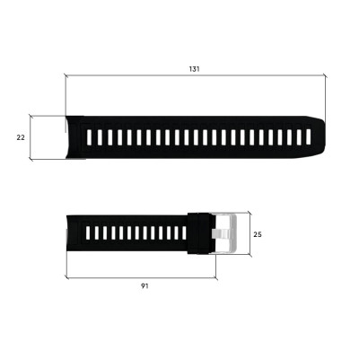Ремінець для годинника Skmei 1731BK Black
