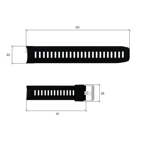Ремінець для годинника Skmei 1731BK Black фото 4