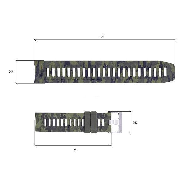 Ремінець для годинника Skmei 1731CMGN Camo Green фото 4