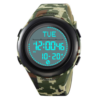 Мужские часы Skmei 2166CMGN Army Green Camouflage