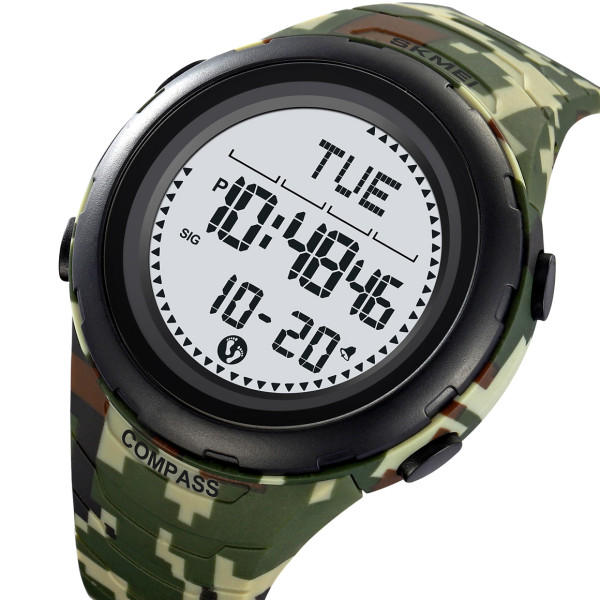 Мужские часы Skmei 2166CMGN Army Green Camouflage фото 4