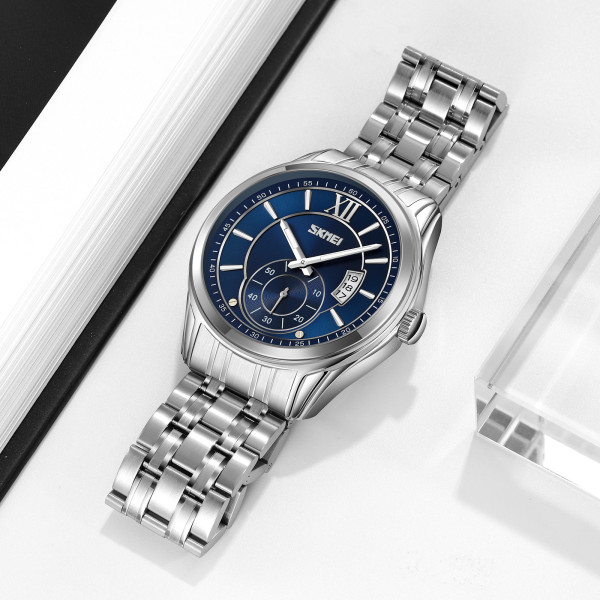 Чоловічий годинник Skmei 9319SIBU Silver-Blue фото 4