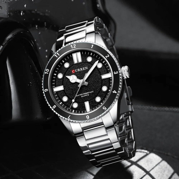 Мужские часы Curren 8450 Silver-Black фото 4