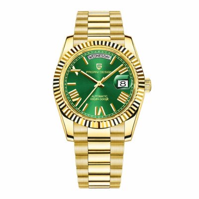 Чоловічий годинник Pagani Design PD-1783 Gold-Green