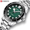 Мужские часы Curren 8450 Silver-Green фото 3