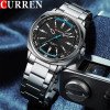 Чоловічий годинник Curren 8455 Silver-Black фото 4
