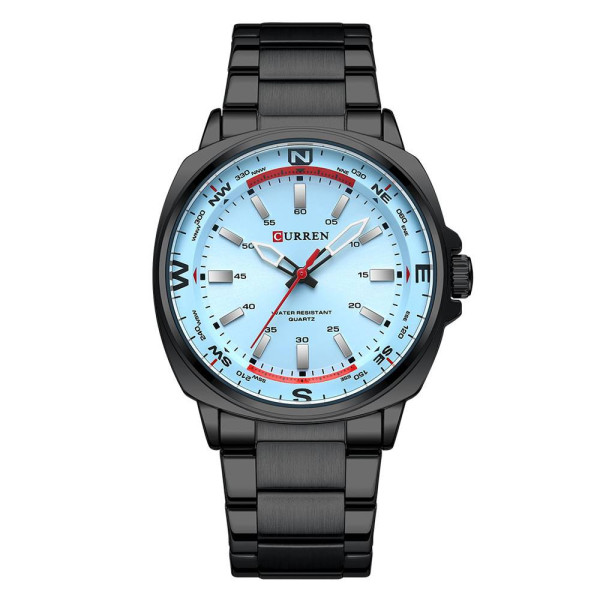 Чоловічий годинник Curren 8455 Black-Blue фото 1