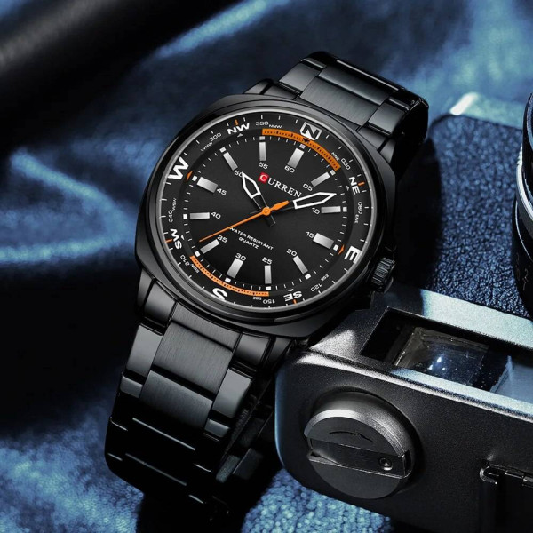 Мужские часы Curren 8455 All Black фото 3