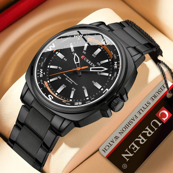 Мужские часы Curren 8455 All Black фото 4