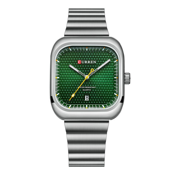 Чоловічий годинник Curren 8460 Silver-Green фото 1