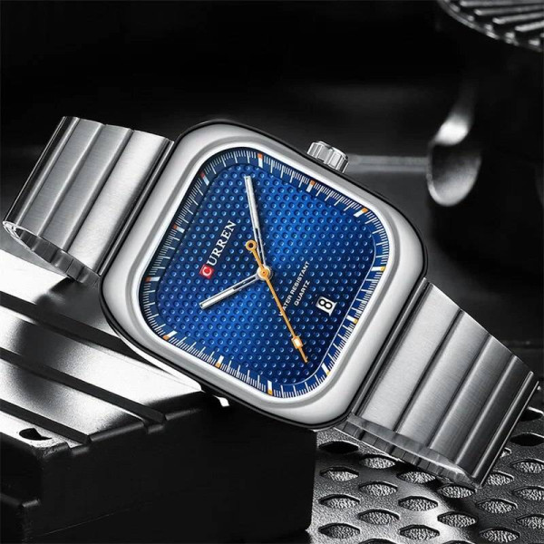Мужские часы Curren 8460 Silver-Blue фото 4