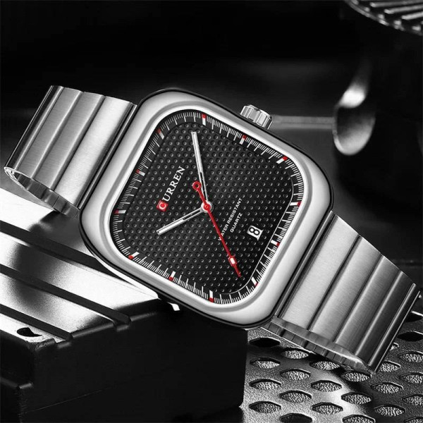 Мужские часы Curren 8460 Silver-Black фото 4