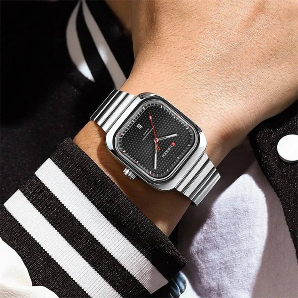 Чоловічий годинник Curren 8460 Silver-Black фото 5