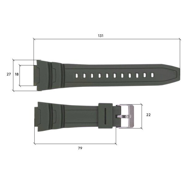 Ремешок для часов Skmei 1454AG Army Green фото 4