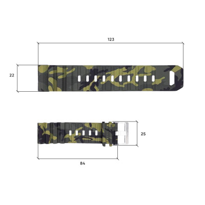 Ремінець для годинника Skmei 1657CMGN Camo Green