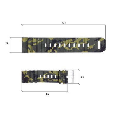 Ремінець для годинника Skmei 1657CMGN Camo Green