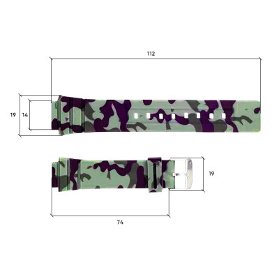 Ремінець для годинника Skmei 1715CMGN Camo Green