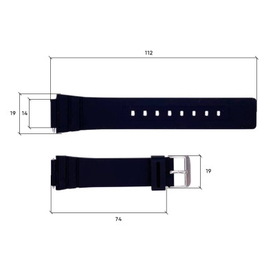 Ремінець для годинника Skmei 1715BK Black