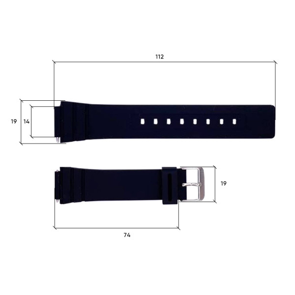 Ремінець для годинника Skmei 1715BK Black фото 4