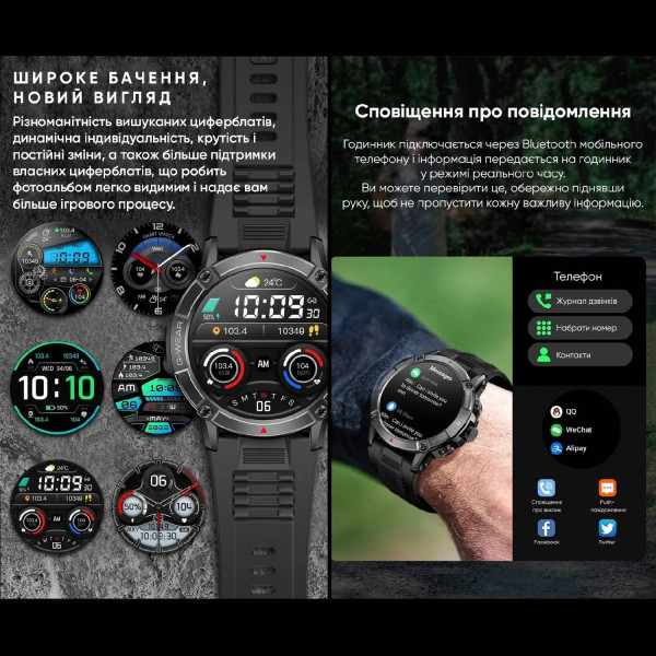 Смарт часы Modfit Expedition Compass Black фото 16